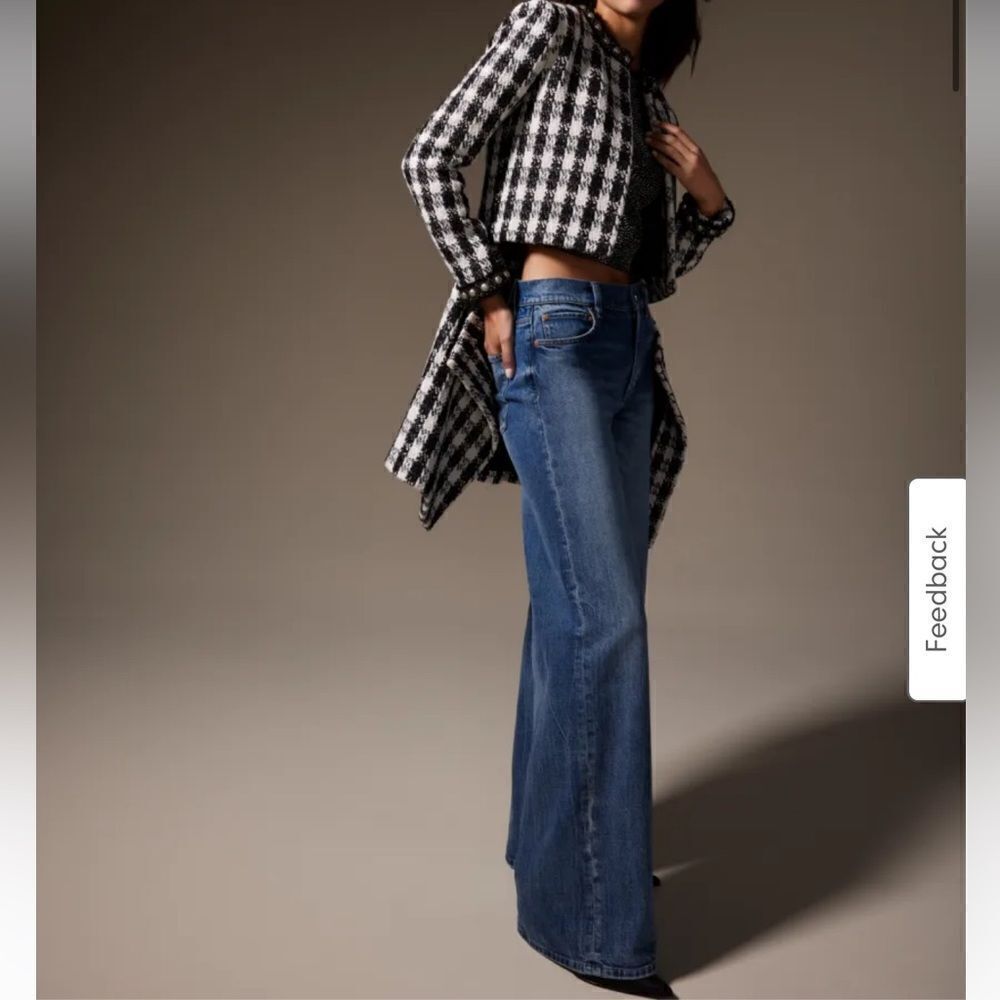 Alice + Olivia Trish Mid Rise Baggy Jeans Brooklyn Blue - Picture 3 of 5